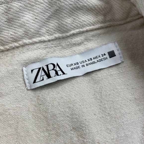 Zara Cream Denim Jumpsuit - Picture 8 of 8